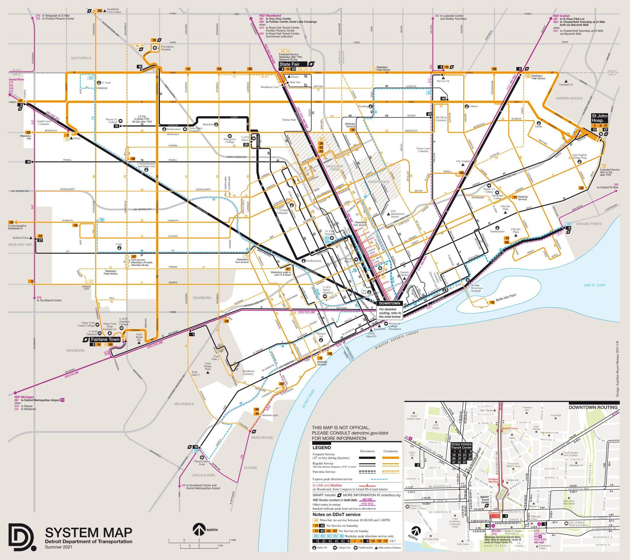 Ddot Rpp Map Detroit Department of Transportation System Map 2021 – City & Transit Maps